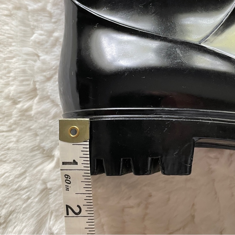 Nicole Miller Black Tall Rain Boots Size 8 - Picture 11 of 16